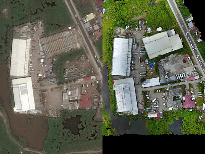 satellite vs drone imagery