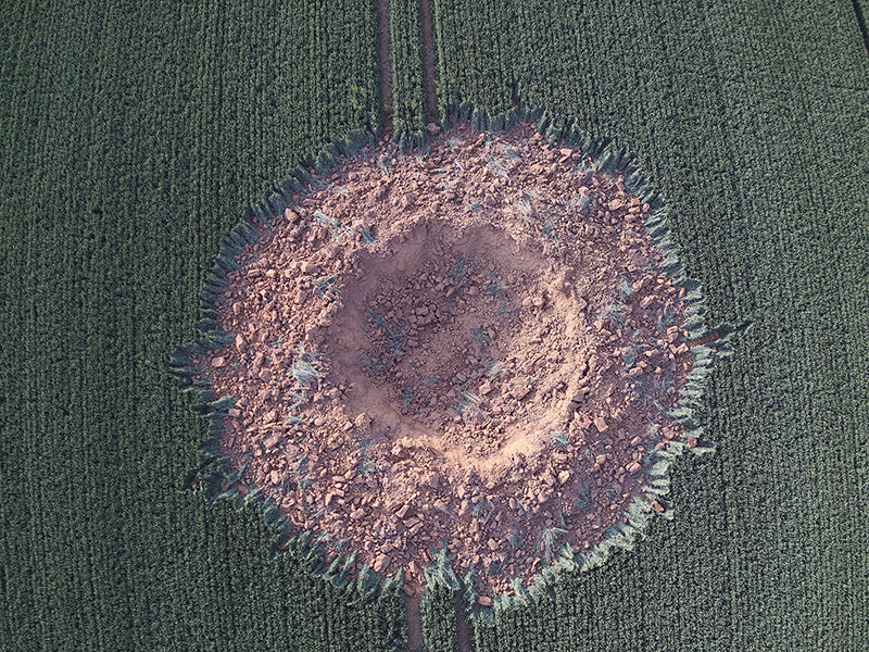 image of a bomb crater.